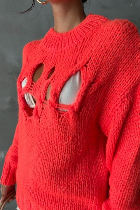 Midred Cut Out Triko Kazak 1200-09