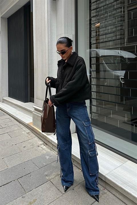 Lolita Uzun Kollu Süet Ceket 6115