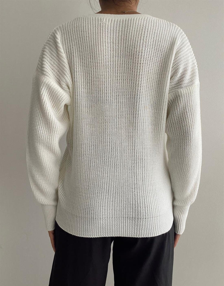 Kadın önü Düğmeli Triko Hırka