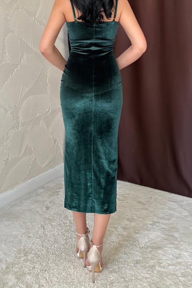 Zümrüt Kadife Elbise