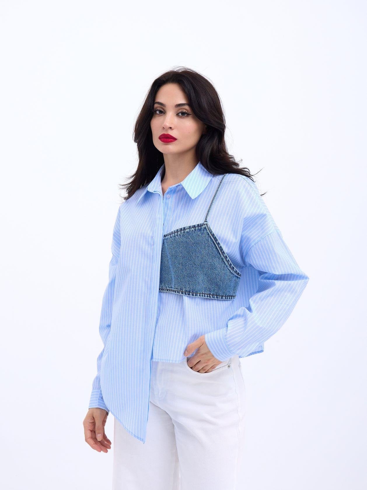 5419 GÖMLEK-SAN DİEGO ÇİZGİLİ