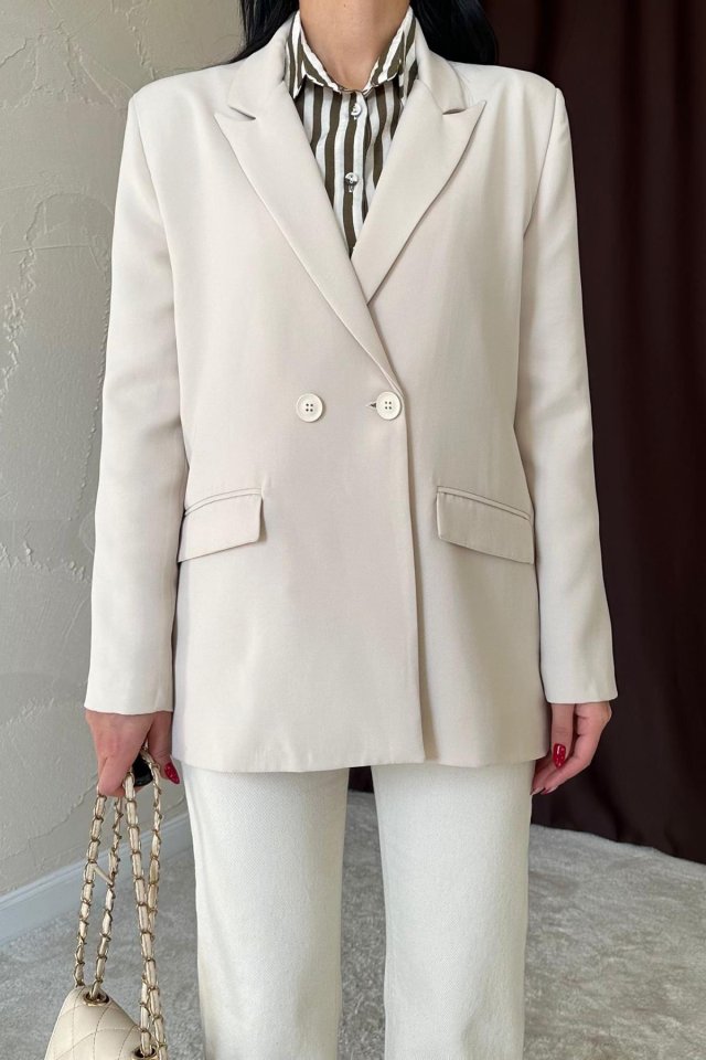 Bej Blazer Ceket