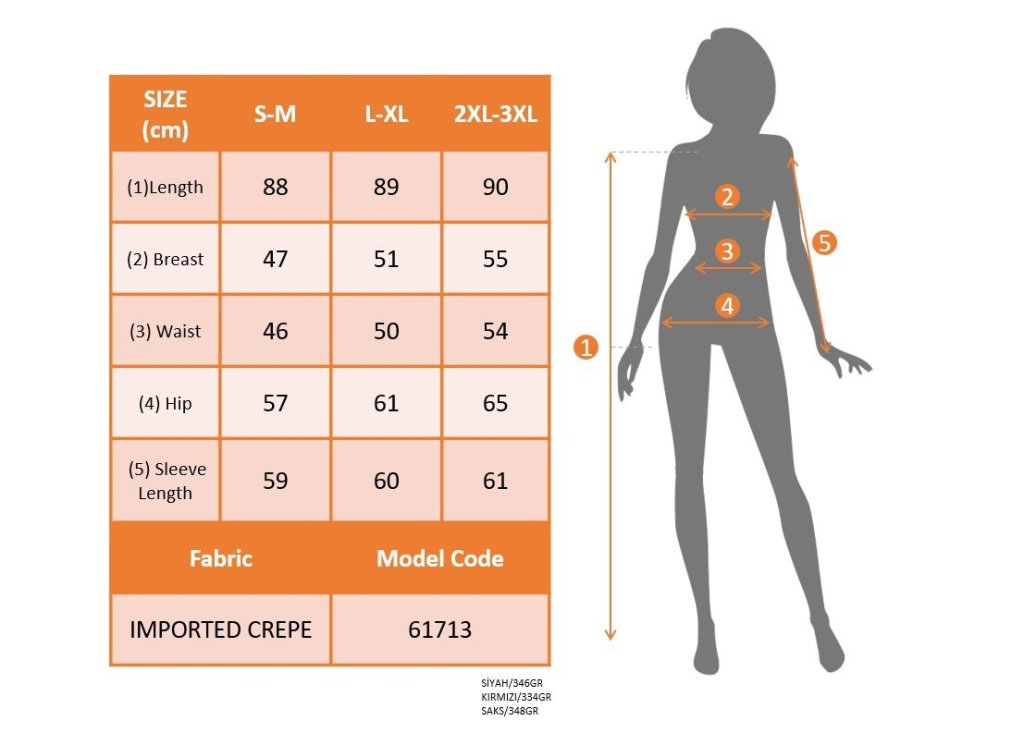 Kadın Uzun Kollu V Yakalı Kısa Ithal Krep Elbise