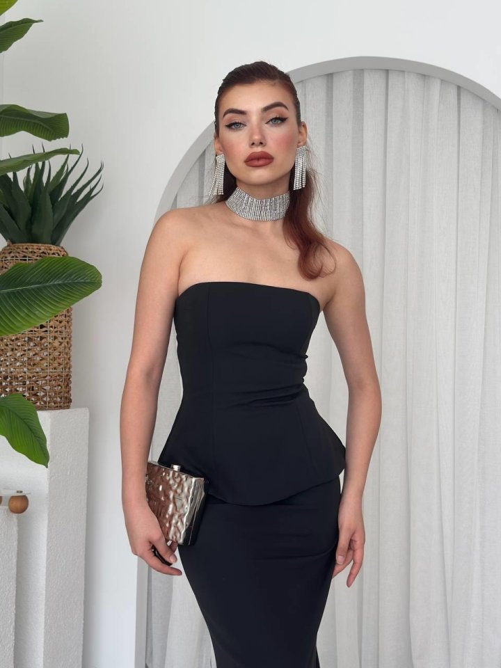 Spas Straplez Elbise