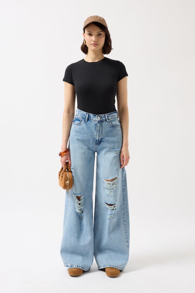 Likralı Basic T-Shirt