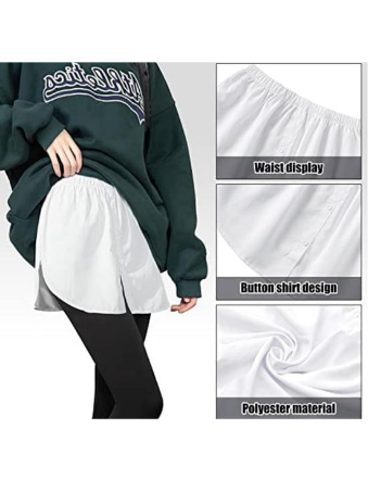 Lastikli Düğmeli Kurtarıcı Gömlek Altı Eteklik -Beyaz