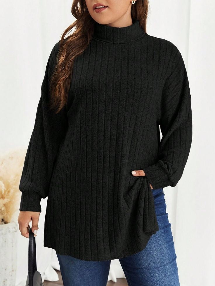 Kadın Uzun Kollu Balıkçı Yakayanlar Yırtmaçlı Kaşkorse Bluz