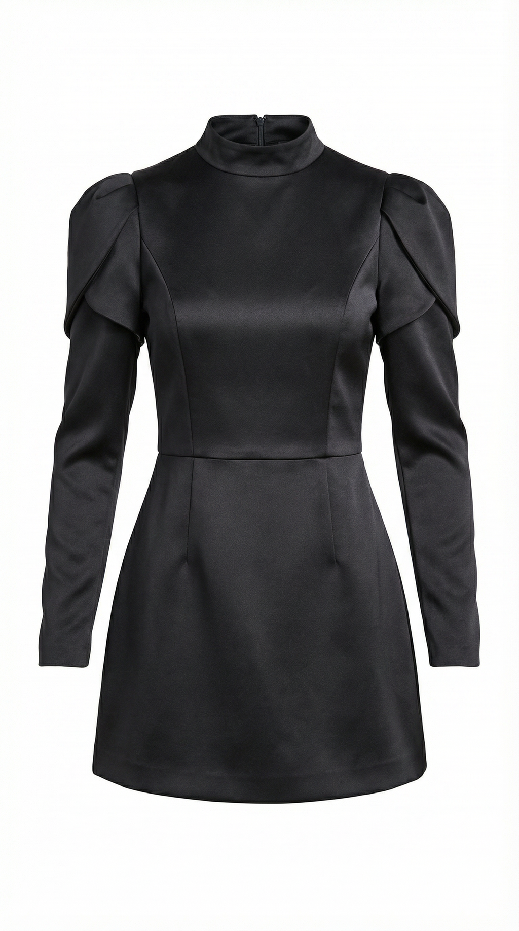 Saten Görünümlü Kurdele Detaylı Mini Elbise