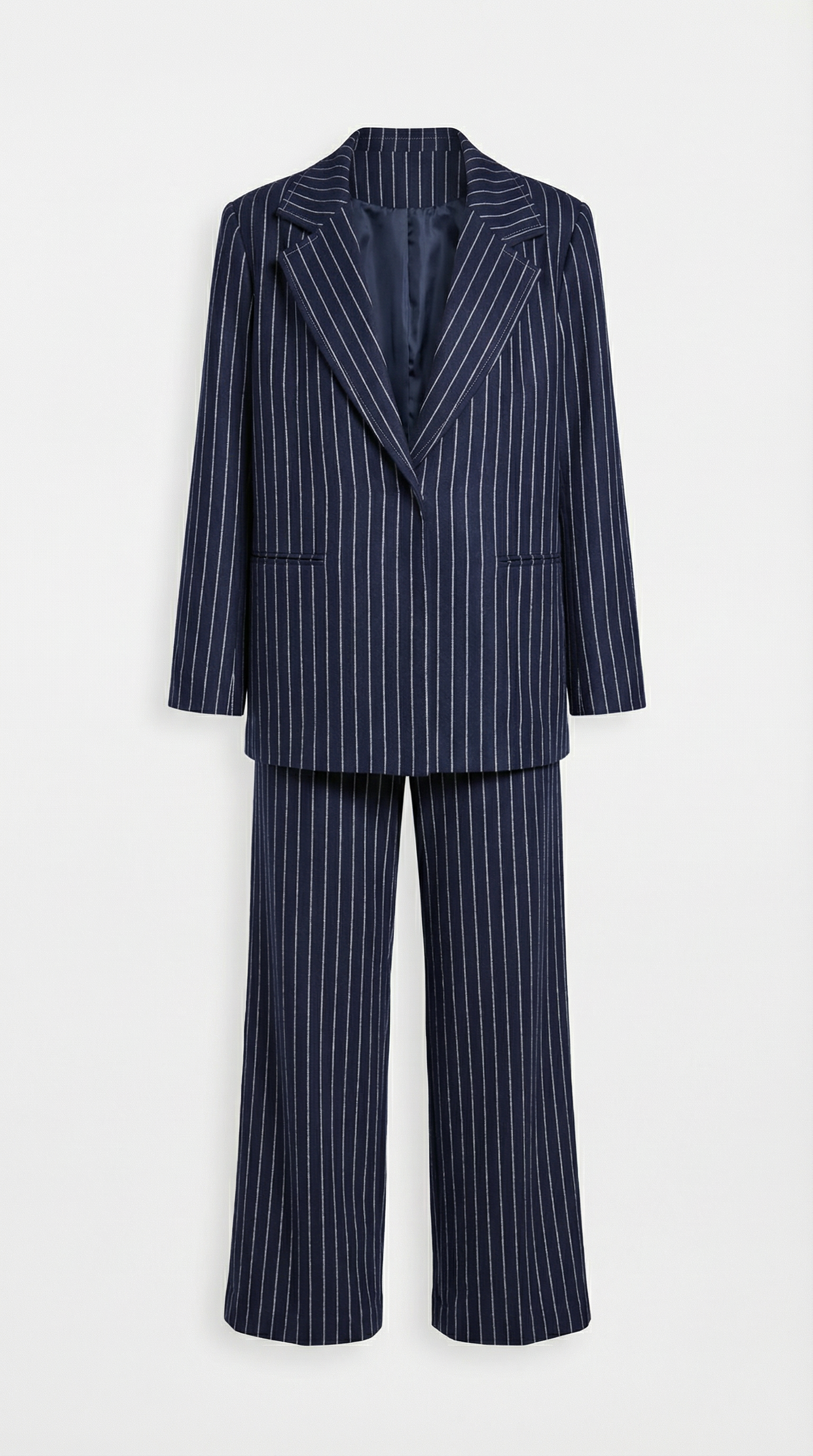 Lacivert Çizgili Oversize Takım