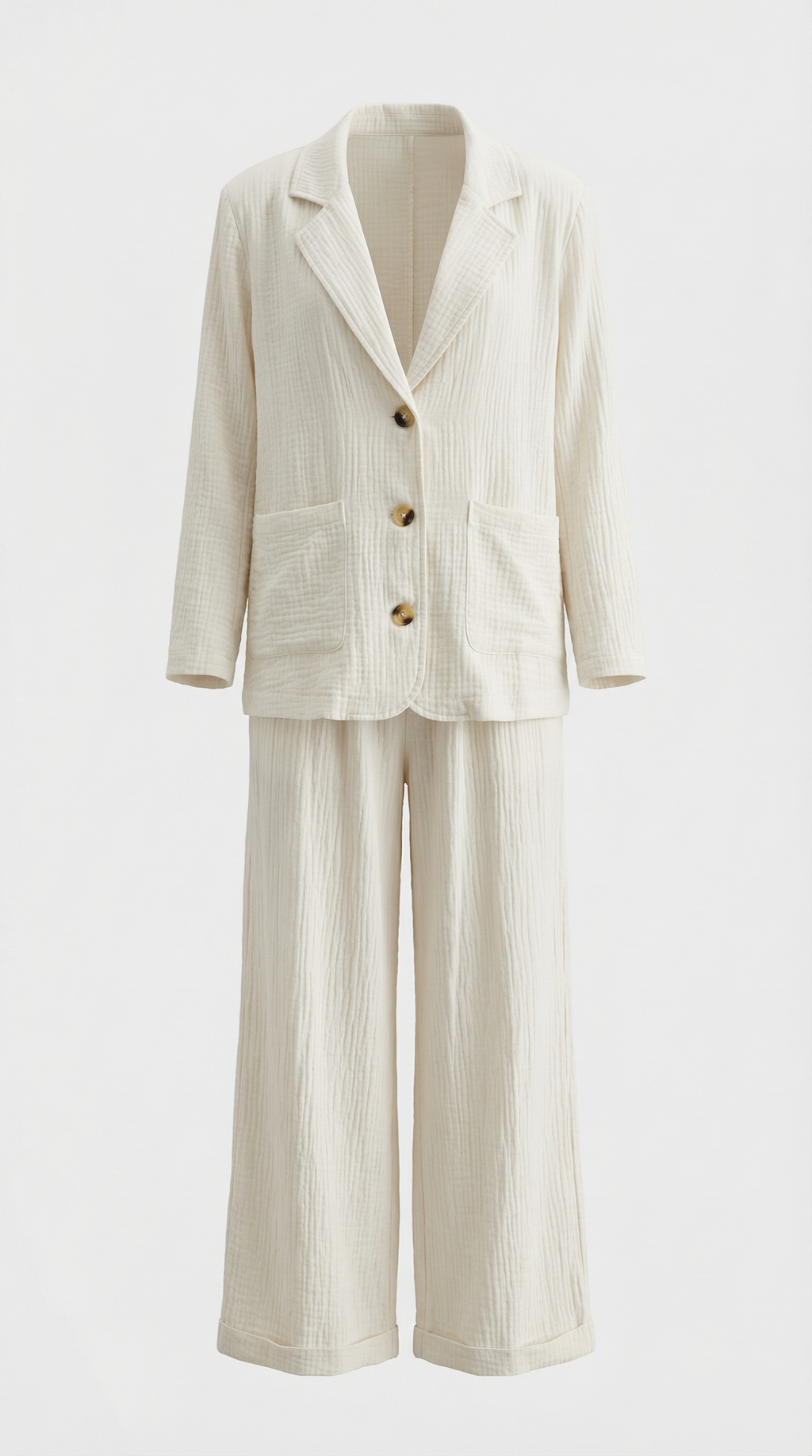 Beyaz Oversize Müslin Takım