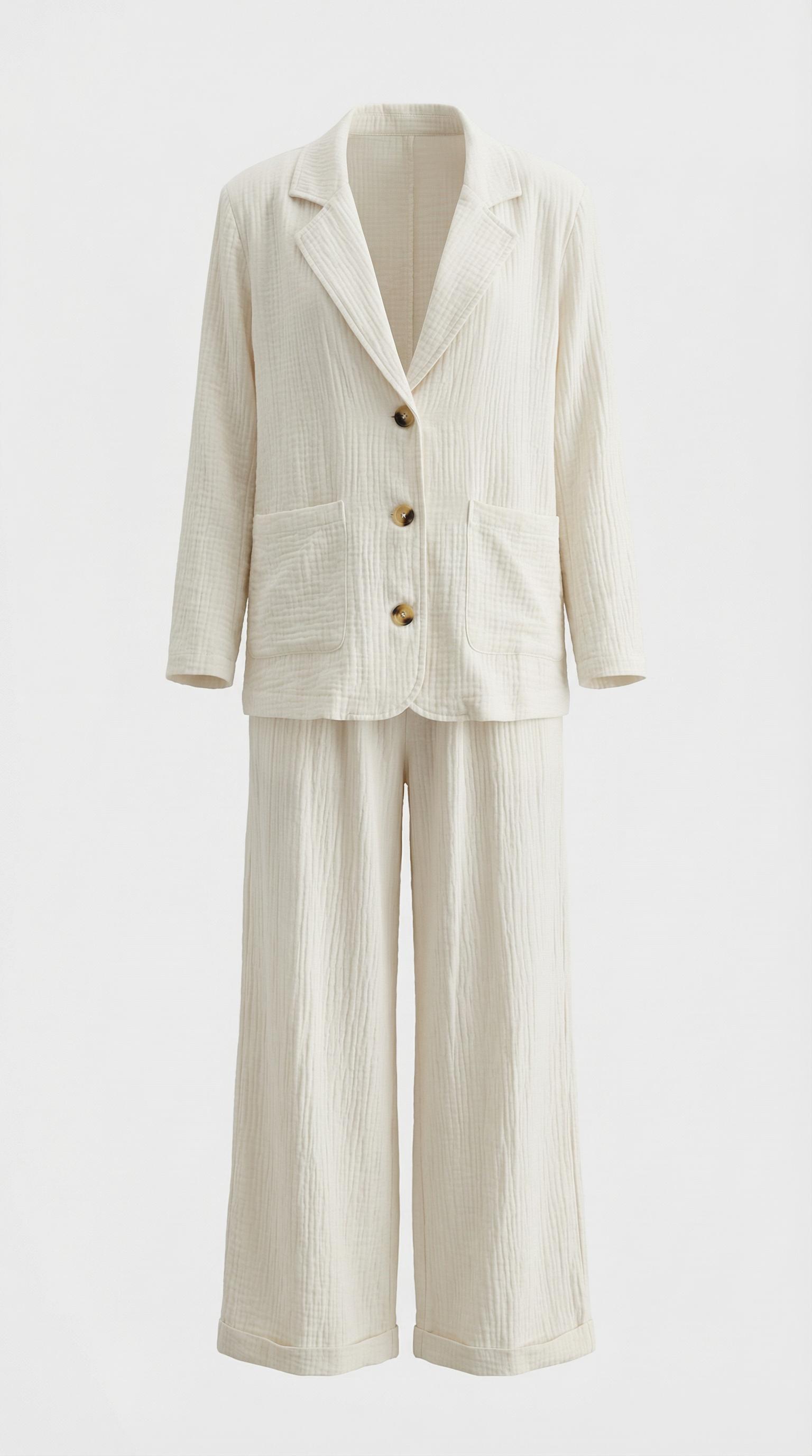 Beyaz Oversize Müslin Takım