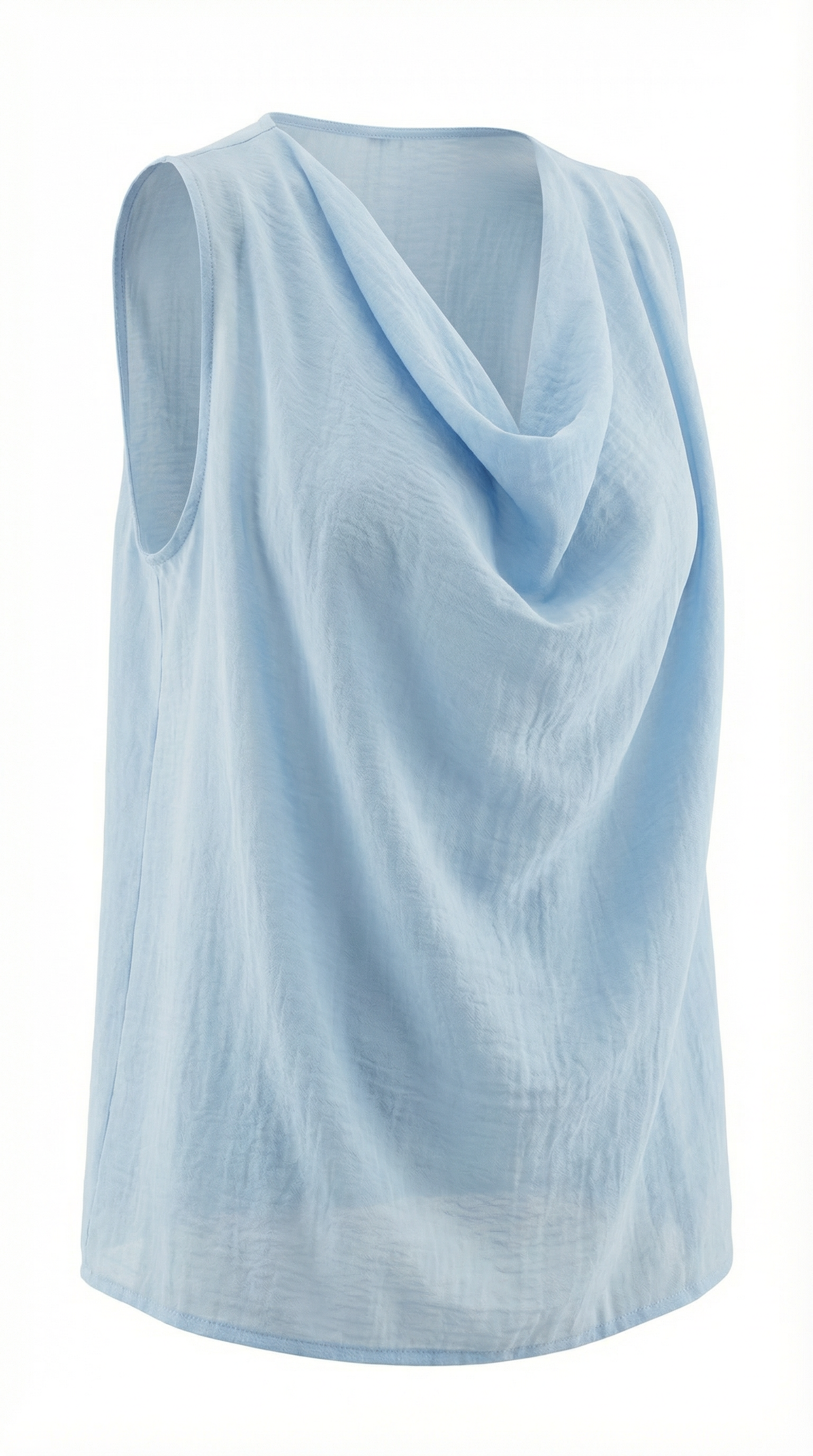 Degaşe Yaka Kolsuz Bluzlu Mavi Pantolon Takım