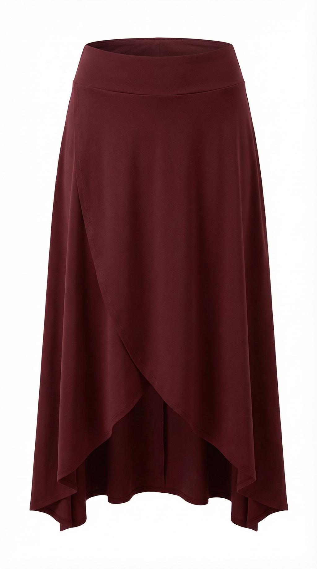 Cep Detaylı Taytlı Parçalı Etek Bordo