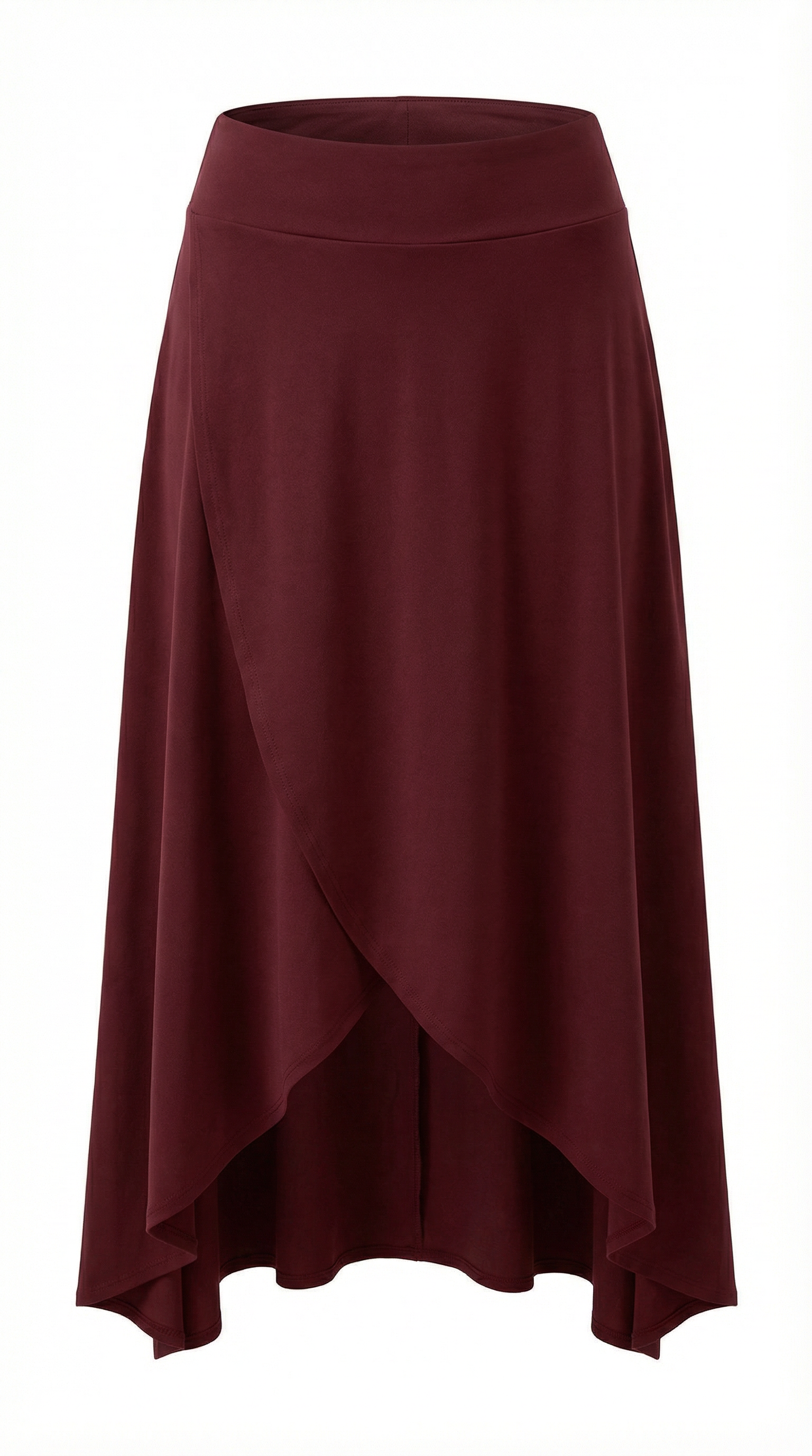 Cep Detaylı Taytlı Parçalı Etek Bordo