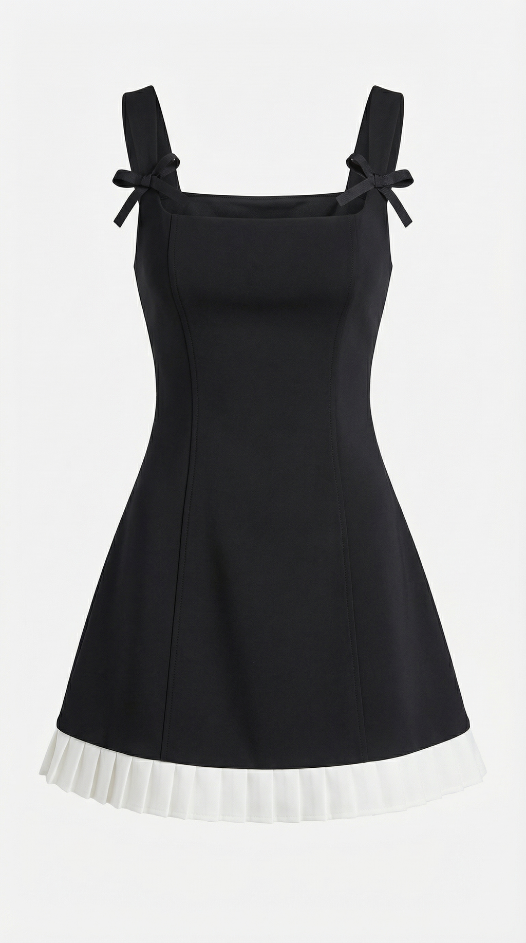 Fiyonk Askılı Pile Detay Mini Elbise