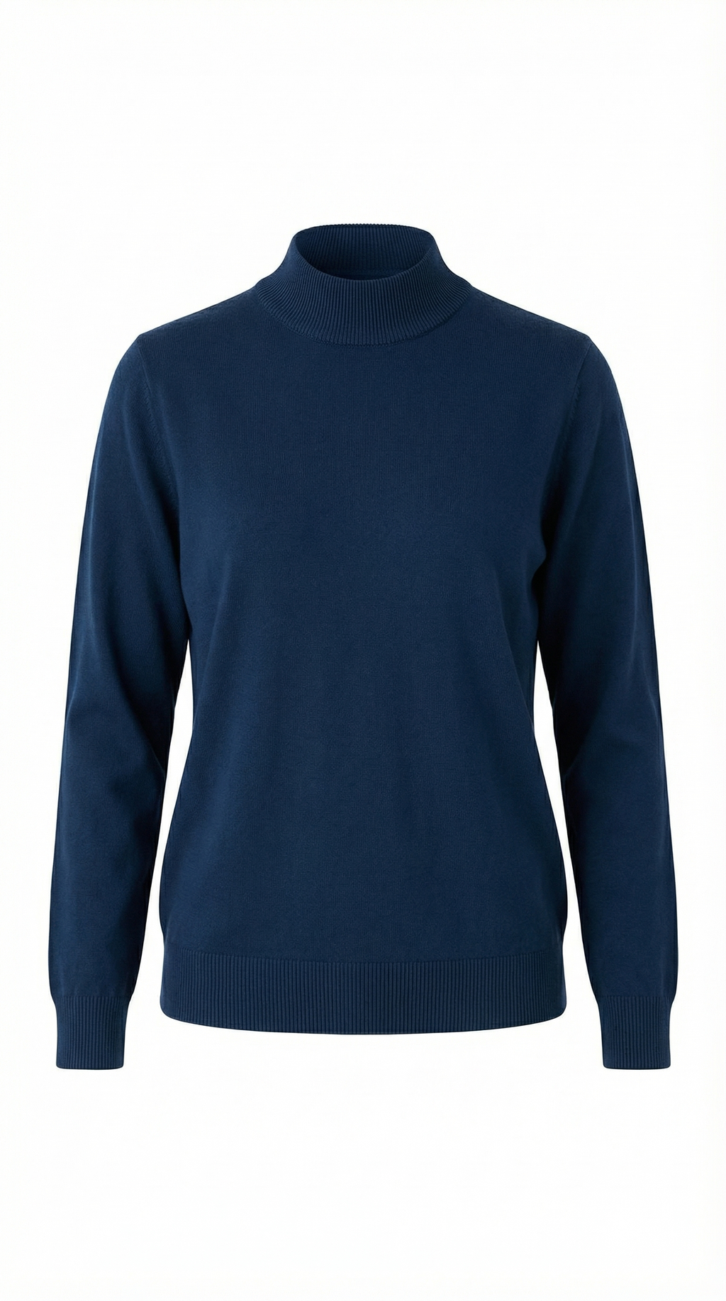 Lacivert Yarım Boğaz Pamuk Kazak