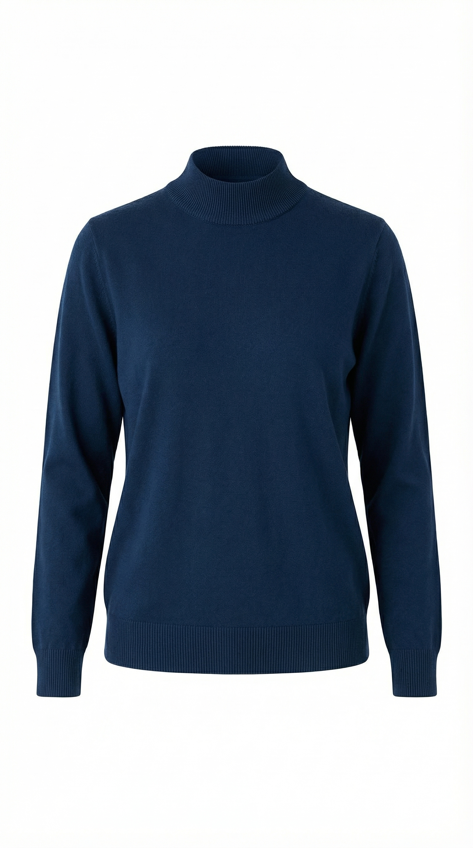 Lacivert Yarım Boğaz Pamuk Kazak