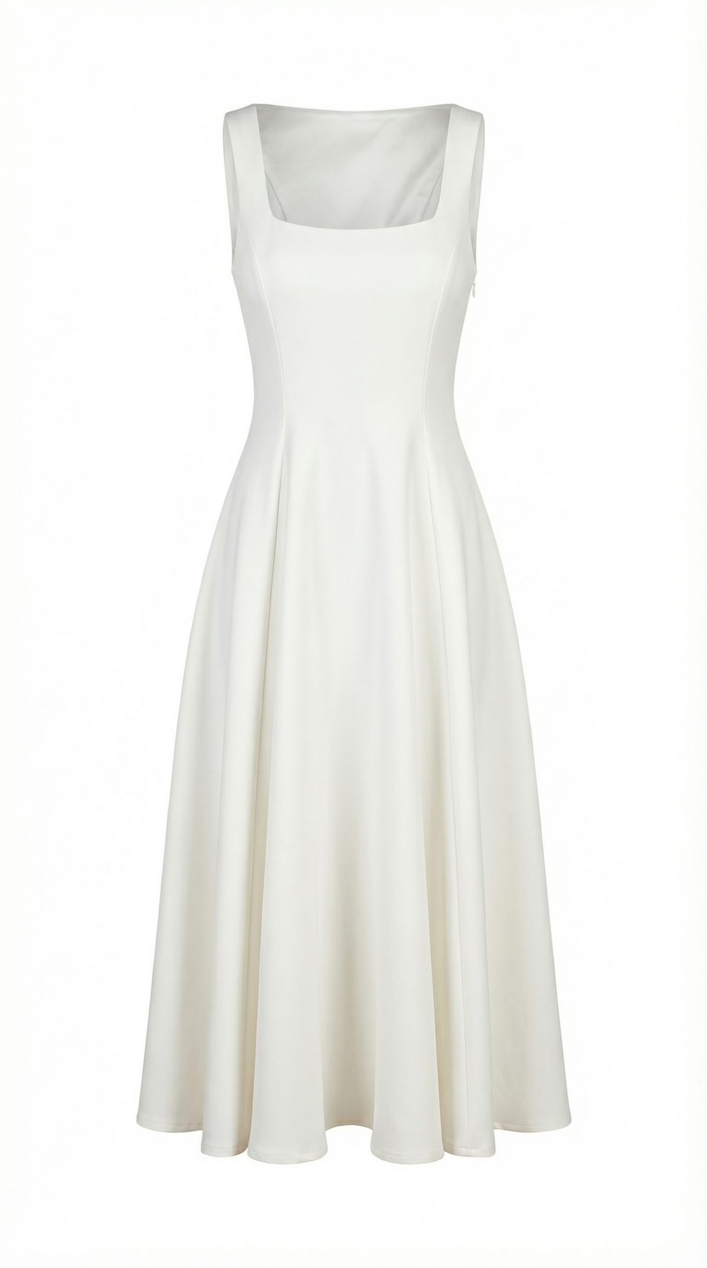 Beyaz Askılı A Form Elbise
