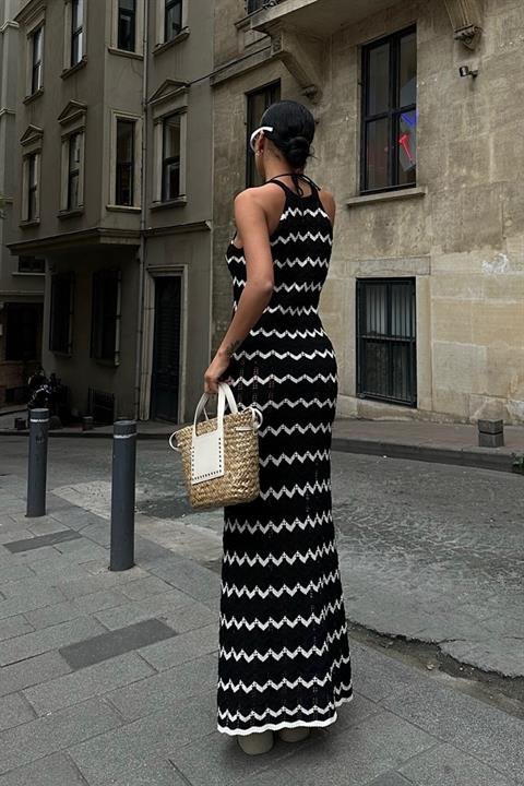 Melina Ajurlu Halter Yaka Elbise 2774