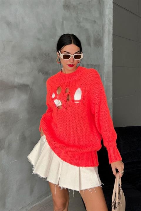 Midred Cut Out Triko Kazak 1200-09