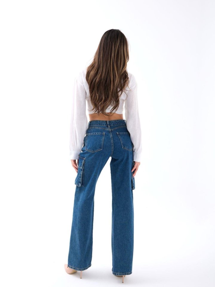 6519 KOT PANTOLON-MAVİ