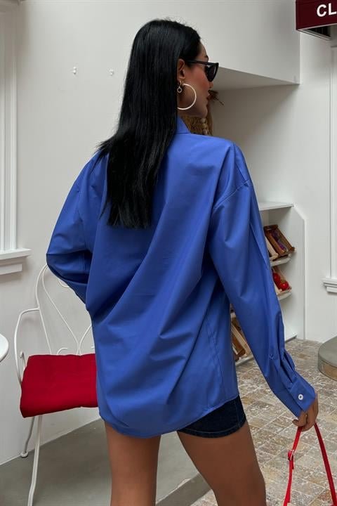 Klasik Oversize Poplin Gömlek 3421