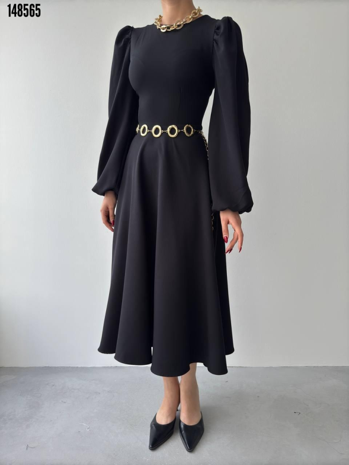 Sali Balon Kol Elbise