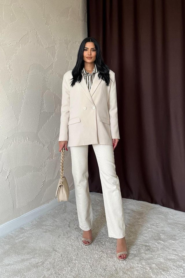 Bej Blazer Ceket