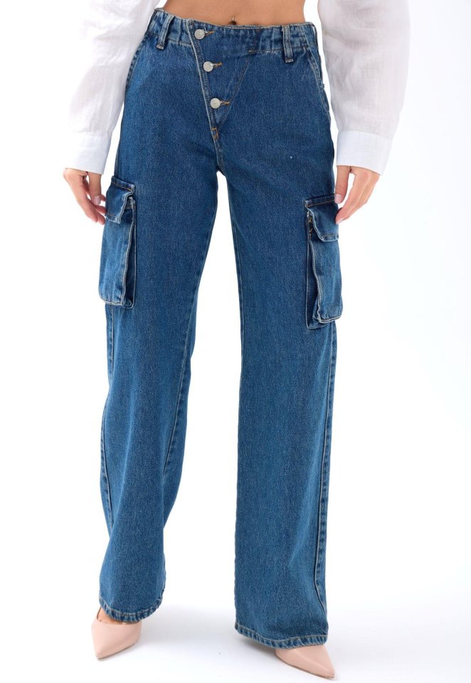 6519 KOT PANTOLON-MAVİ